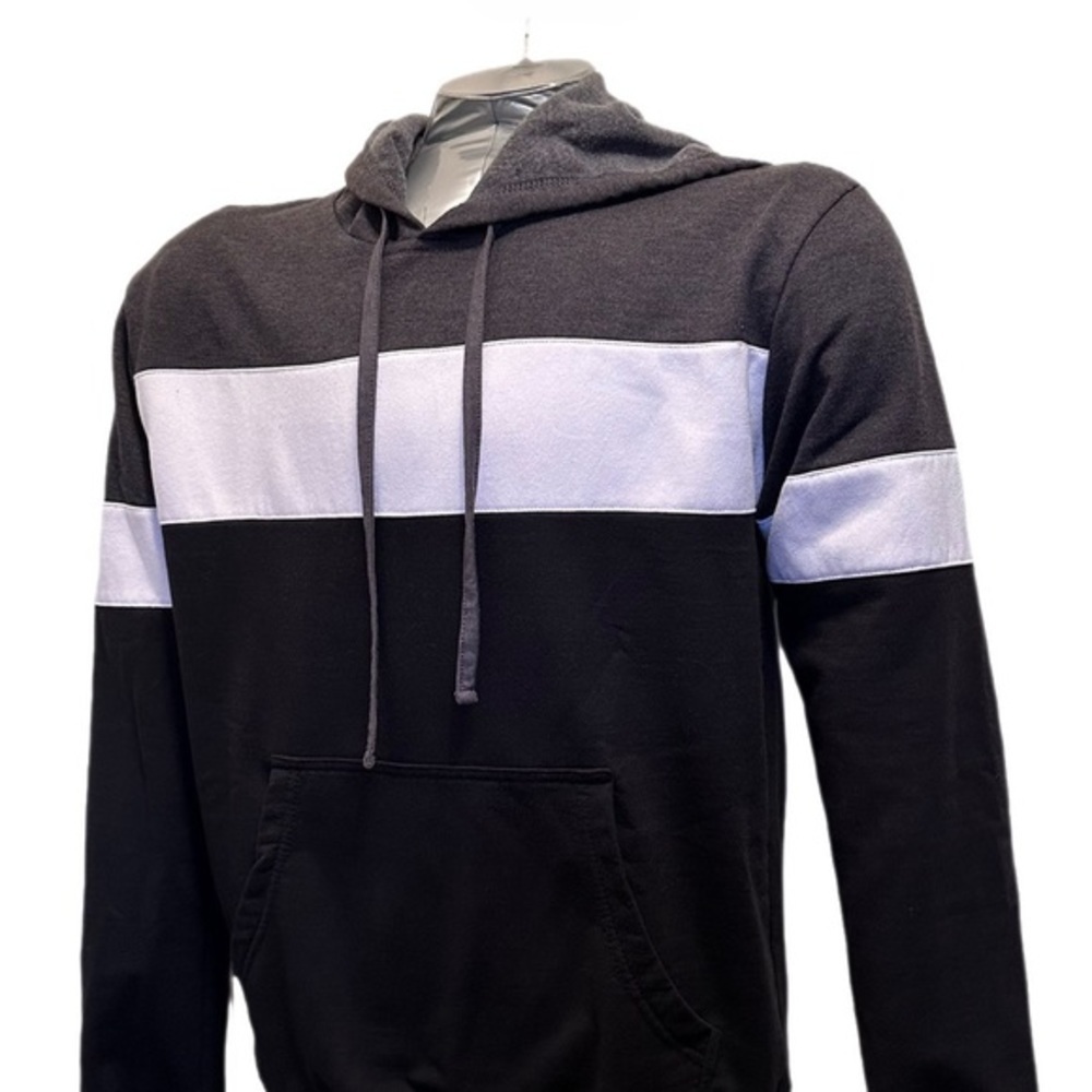 Emirates Men's black and grey hoodie‎ with white detail